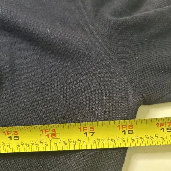 41 Hawthorn Womans Cardigan Top Blue Size Medium Solid Long Sleeve Open Front - Picture 5 of 6